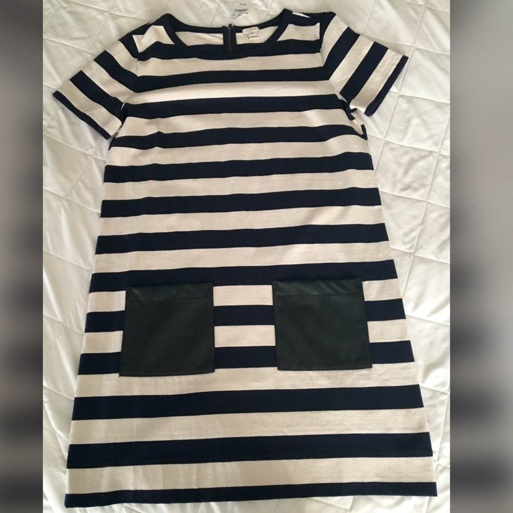 COPY - J Crew striped blue dress